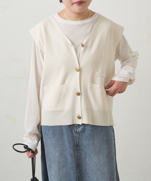 pual ce cin ベスト ジレ ニットジレベスト レディース : ZOZOTOWN