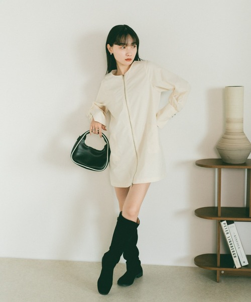 「VANNIE U」 長袖ワンピース FREE アイボリー レディース_画像3