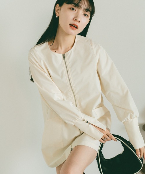 「VANNIE U」 長袖ワンピース FREE アイボリー レディース_画像6