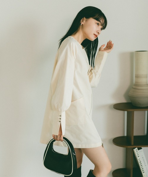 「VANNIE U」 長袖ワンピース FREE アイボリー レディース_画像7