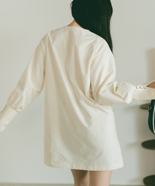 「VANNIE U」 長袖ワンピース FREE アイボリー レディース_画像8