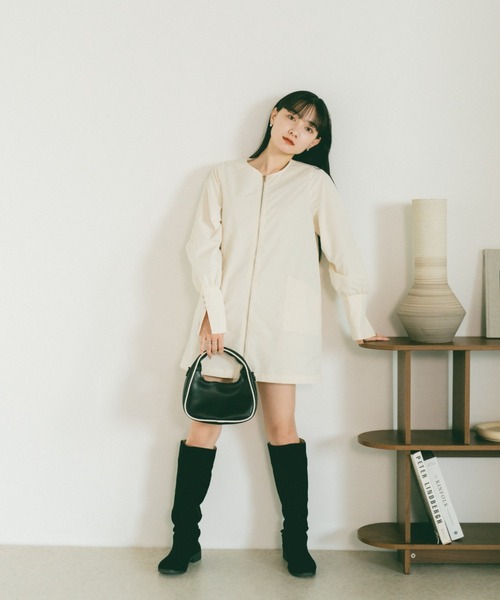 「VANNIE U」 長袖ワンピース FREE アイボリー レディース_画像9