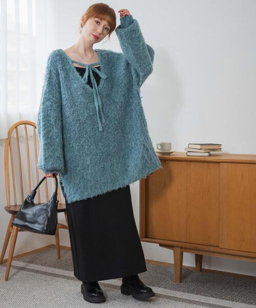 「WEGO」 長袖ニット FREE グレー レディース_画像2