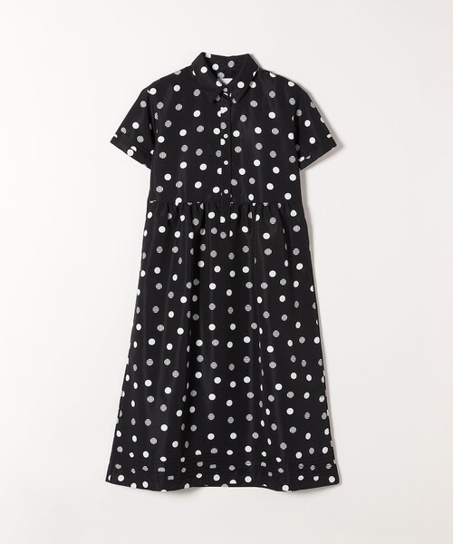 「SHIPS any」 シャツワンピース ONE SIZE ブラック レディースの画像