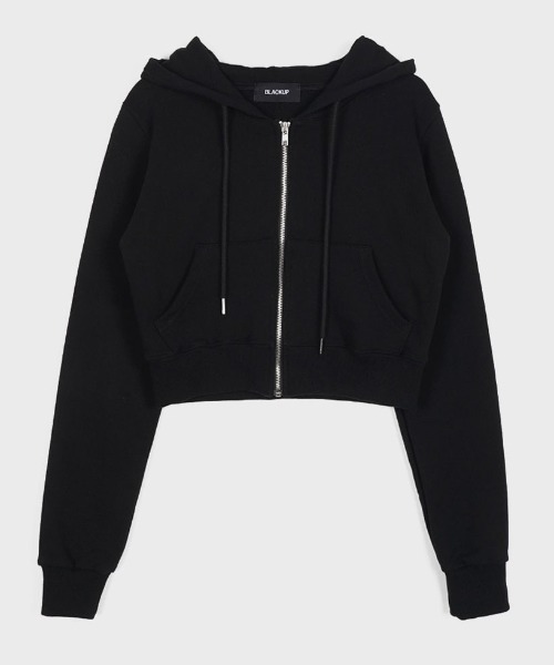 「BLACKUP」 ジップアップパーカー ONESIZE ライトグレー レディース_画像2