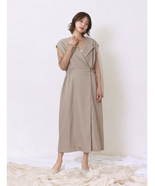 fifth（フィフス） ドレス 「2点SET」シアートップス×ジレワンピース