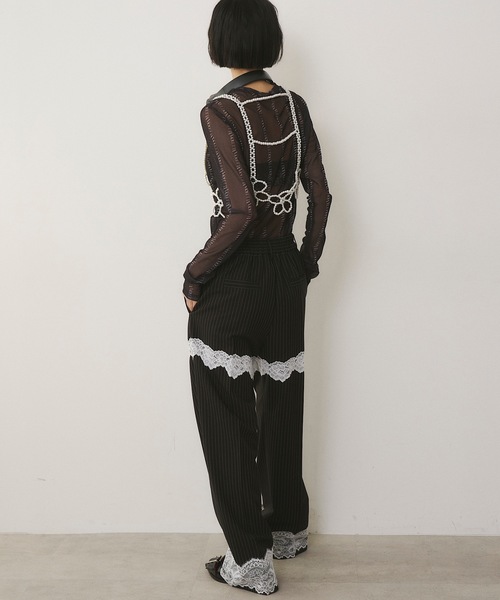 「VIOLETTA」 サスペンダー FREE ホワイト レディース_画像7