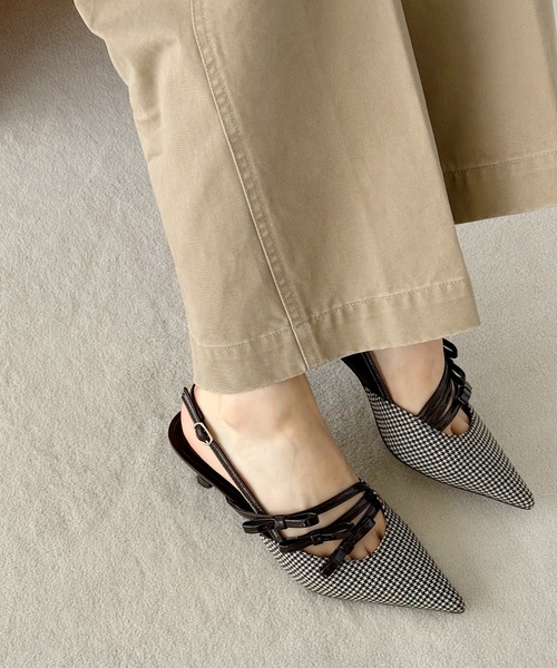 「LE TALON」 ヒールサンダル 24.5cm ブラウン レディース_画像9