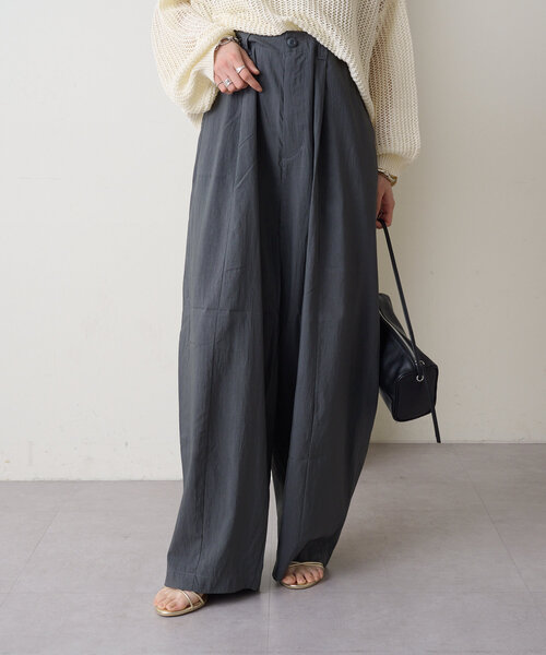 「Omekashi」 チノパンツ 38 チャコールグレー レディース_画像3