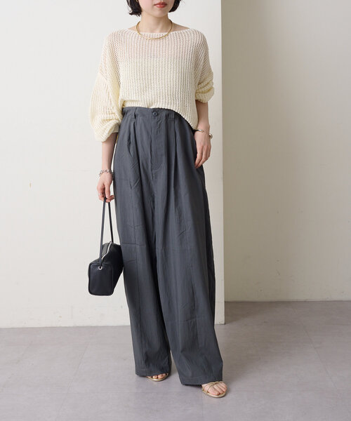 「Omekashi」 チノパンツ 38 チャコールグレー レディース_画像9