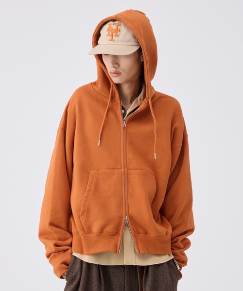 soerte ジップアップパーカー 3 オレンジ メンズ : ZOZOTOWN Yahoo!店 