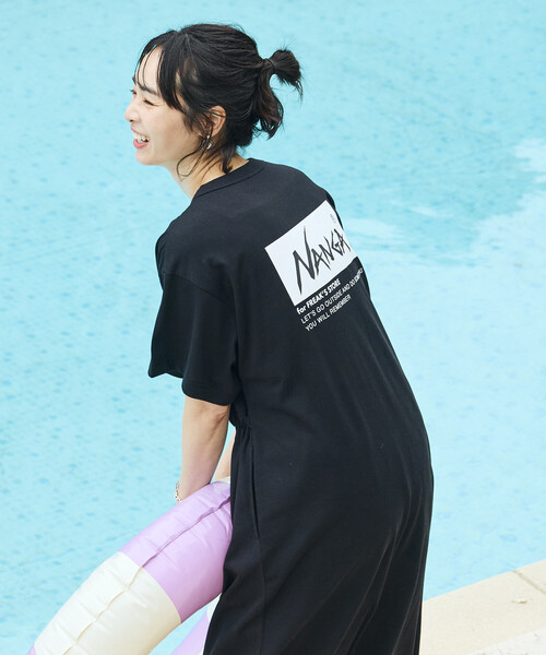 ワンピース NANGA × FREAK'S STORE/ナンガ 別注 ウエストコード カットワンピース/Tシャツワンピースの画像
