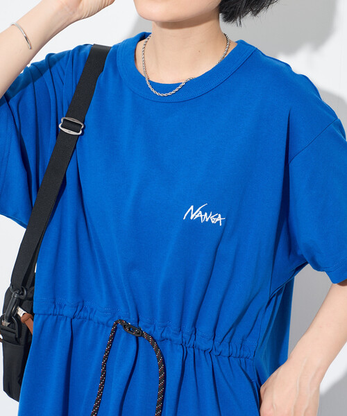 ワンピース NANGA × FREAK'S STORE/ナンガ 別注 ウエストコード カットワンピース/Tシャツワンピースの画像