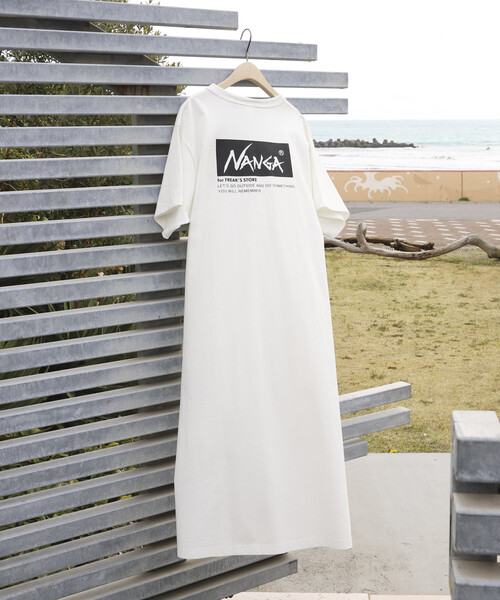 ワンピース NANGA × FREAK'S STORE/ナンガ 別注 ウエストコード カットワンピース/Tシャツワンピースの画像