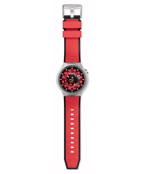 SWATCH アナログ 腕時計 シルバー/レッド　稼働　3点まとめて Swatch（スウォッチ） アナログ腕時計 FREE レッド メンズ : ZOZOTOWN