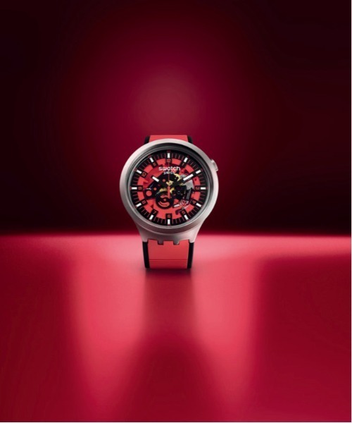SWATCH アナログ 腕時計 シルバー/レッド　稼働　3点まとめて Swatch（スウォッチ） アナログ腕時計 FREE レッド メンズ : ZOZOTOWN