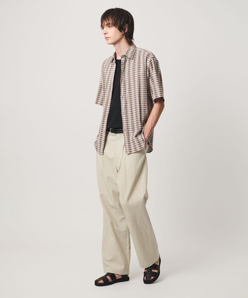 BEAUTY＆YOUTH UNITED ARROWS シャツ 半袖 オンブレチェック サッカー