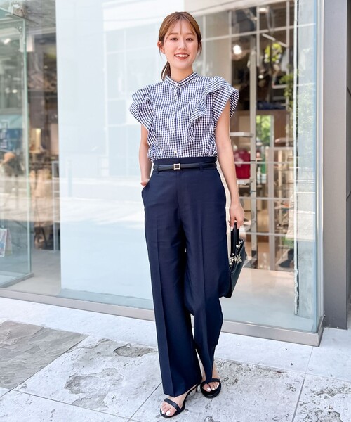 「NOLLEY'S」 パンツ 34 ネイビー レディース_画像9