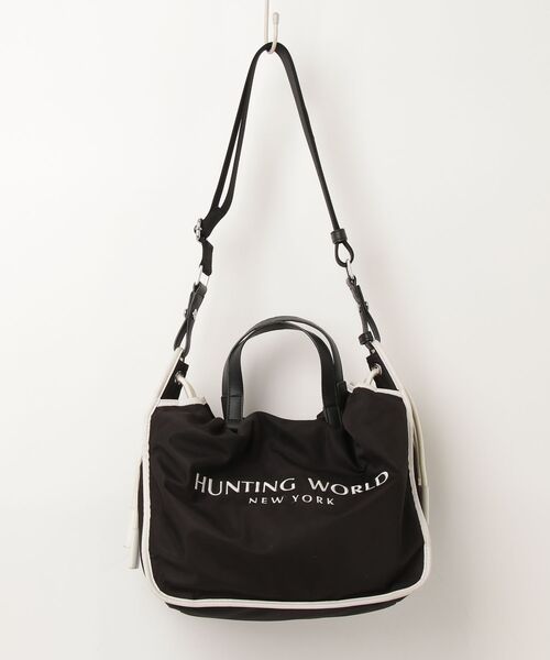 Hunting World（ハンティング・ワールド） 刺繍2WAYバッグ - ブラック
