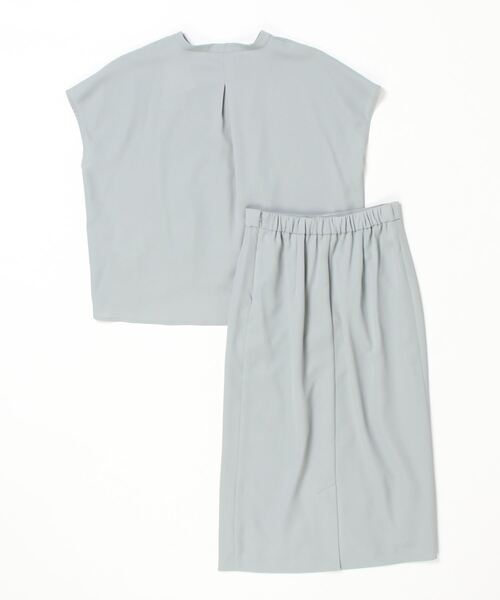 「B:MING by BEAMS」 セットアップ MEDIUM ホワイト×グレー レディース_画像2