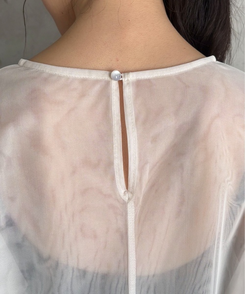 「feepur」 長袖ブラウス MEDIUM オフホワイト レディース_画像2