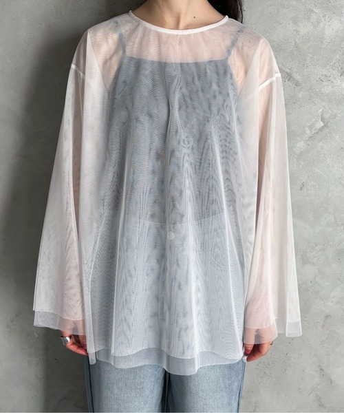 「feepur」 長袖ブラウス MEDIUM オフホワイト レディース_画像3