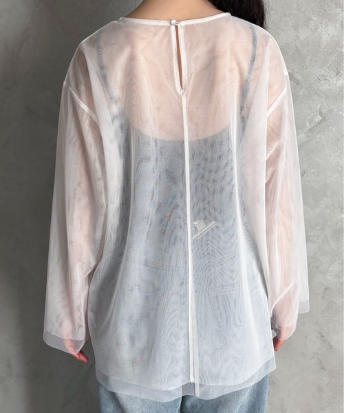 「feepur」 長袖ブラウス MEDIUM オフホワイト レディース_画像5