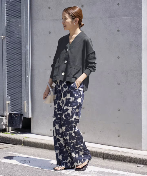 「IENA」 パンツ 38 ネイビー レディース_画像3