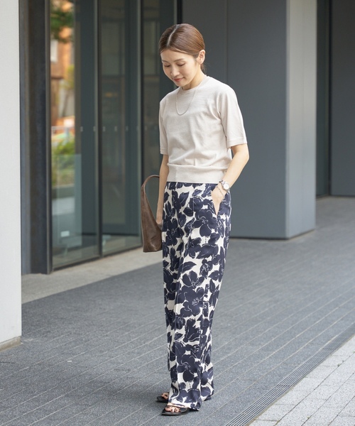 「IENA」 パンツ 38 ネイビー レディース_画像4