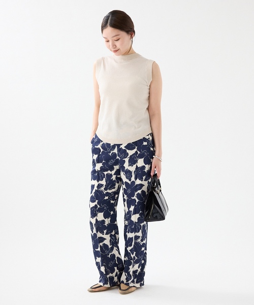 「IENA」 パンツ 38 ネイビー レディース_画像7