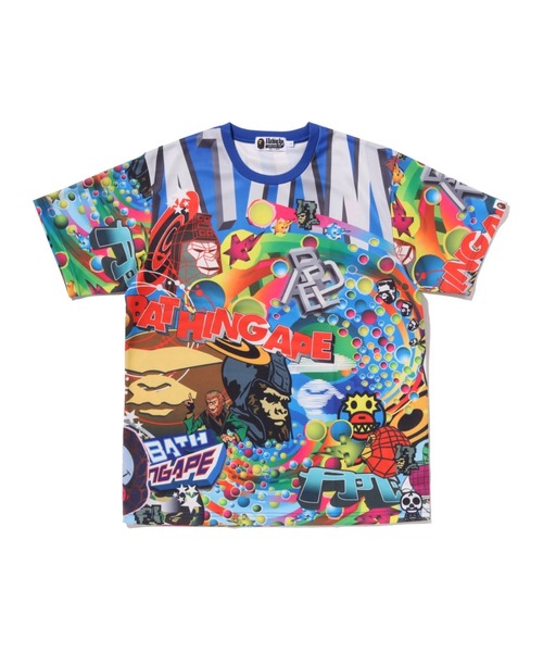 A BATHING APE（アベイシングエイプ） tシャツ BAPE OVERALL PRINT TEE