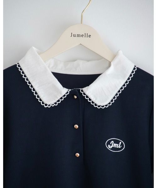 JUMELLE（ジュメロ） tシャツ 半袖 ペプラムポロトップ レディース