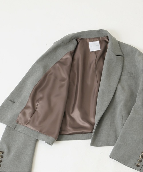 「CITYSHOP」 テーラードジャケット 38 グレー レディース_画像9