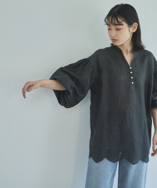 「Audrey and John Wad」 長袖ブラウス FREE イエロー系その他 レディース_画像8