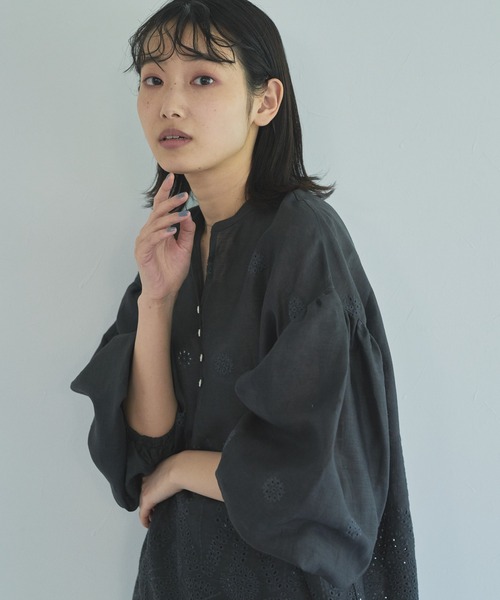 「Audrey and John Wad」 長袖ブラウス FREE イエロー系その他 レディース_画像9