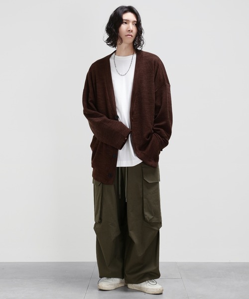 【極美品】ワイズ ビッグシルエット ポンチョ コート カーディガン minsobi カーディガン ビッグシルエットニットカーディガン