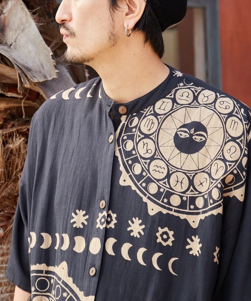 【チャイハネ】ソリハンメンズシャツ ソリハンメンズシャツ(BROWN): 『チャイハネ』公式通販