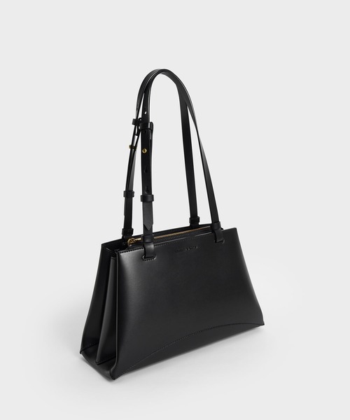 CHARLES ＆ KEITH トートバッグ ダブルハンドル トラペーズ