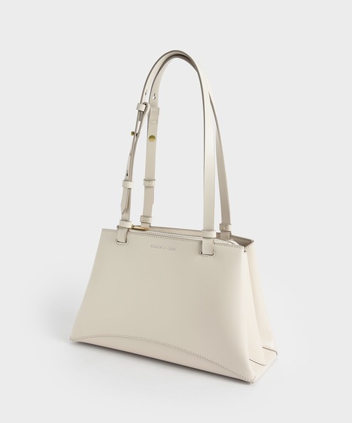 ★CHARLES&KEITH★Double Handle Trapeze Tote Bag/送料込 CHARLES & KEITH ダブルハンドル トラペーズトートバッグ