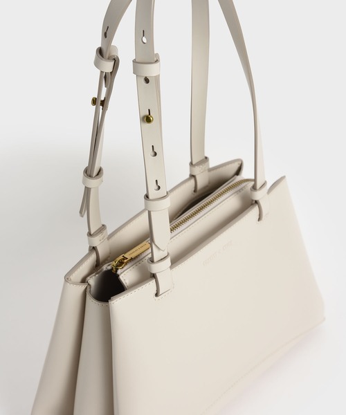 ★CHARLES&KEITH★Double Handle Trapeze Tote Bag/送料込 CHARLES ＆ KEITH トートバッグ ダブルハンドル トラペーズ