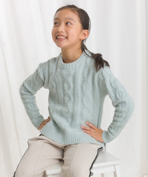 OMNES（オムネス） ニット セーター キッズ ウォッシャブルケーブル