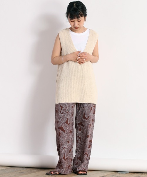 cepo パンツ リーフ柄イージーパンツ レディース : ZOZOTOWN