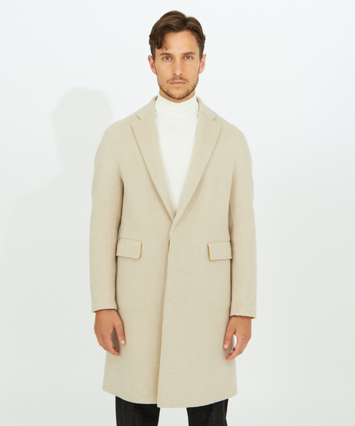 【美品】　DESIGNWORKS デザインワークス　メンズチェスターコート　M 24AW】カシミア混 チェスターコート｜DESIGNWORKS (MEN'S
