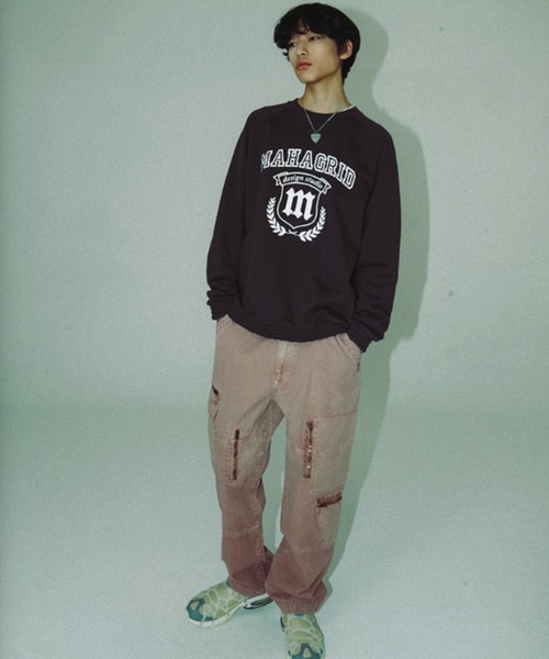トレーナー スウェット 「mahagrid/マハグリッド」SHIELD SWEATSHIRT/シールド スウェットシャツ レディース メンズ MAHAGRID トレーナー スウェット 「mahagrid/マハグリッド
