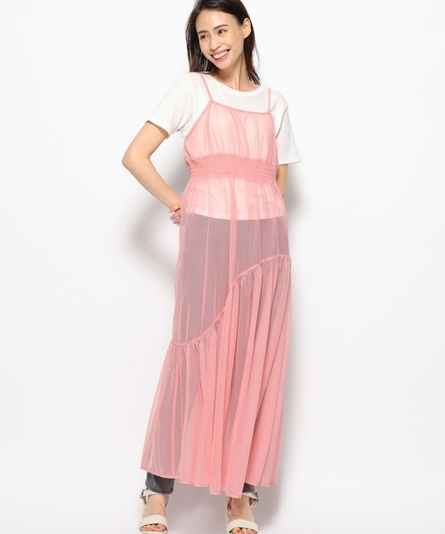 FOREVER21 ワンピース チュールキャミワンピース : ZOZOTOWN