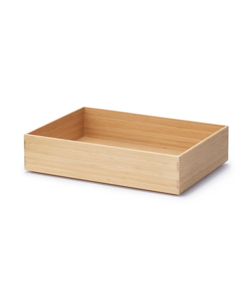 無印良品（MUJI） 収納 重なる竹材長方形ボックス 小 約幅37×奥行
