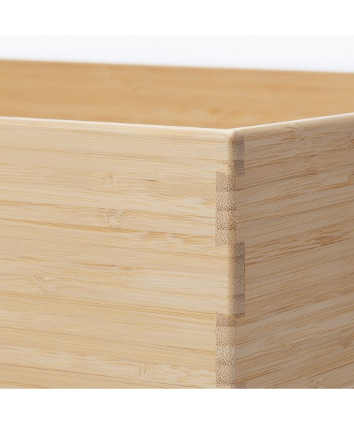 無印良品（MUJI） 収納 重なる竹材長方形ボックス 小 約幅37×奥行