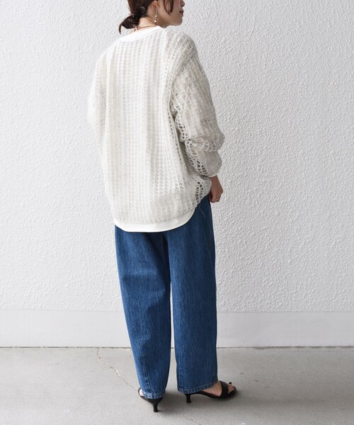 SHIPS（シップス） ニット セーター 「手洗い可能」モヘヤ メッシュ