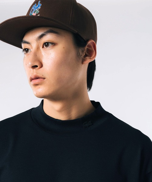 LACOSTE（ラコステ） tシャツ 鹿の子地モックネックTシャツ メンズ