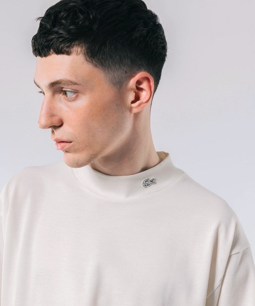 LACOSTE（ラコステ） tシャツ 鹿の子地モックネックTシャツ メンズ